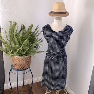 Blue polkadot dress